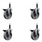 Service Caster 5'' Semi Steel Swivel 3/4'' Expanding Stem Caster Set with Brake, 4PK SCC-EX20S515-SSR-PLB-34-4 - alternate 1